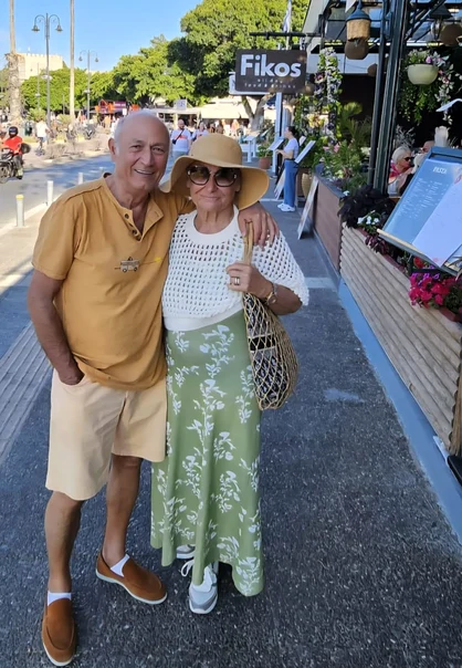 Geta Popescu și soțul său în vacanță în 2026 (Arhivă personală)
