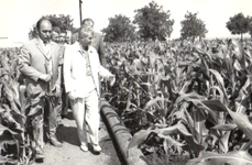 Nicolae Ceaușescu, în vizită la Întreprinderea agricolă de stat Amzacea, județul Constanța (©  „Fototeca online a comunismului românesc”, cota: 88/1979)