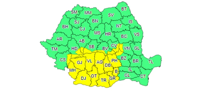 Prima avertizare cod galben intră în vigoare joi seară FOTO meteoromania.ro