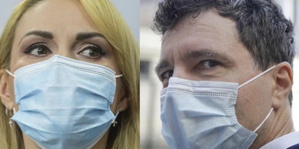 Gabriela Firea  şi  Nicuşor Dan  FOTO Inquam Photos / Octav Ganea
