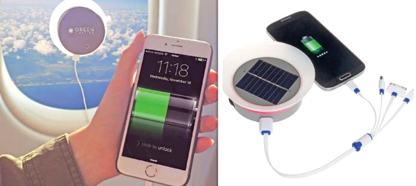 Încărcătorul solar GreenLighting de 4,5 volţi, 0,4 waţi îţi încarcă bateria litiu-ion de 2000 mAh cu peste 40% şi costă 36 €
