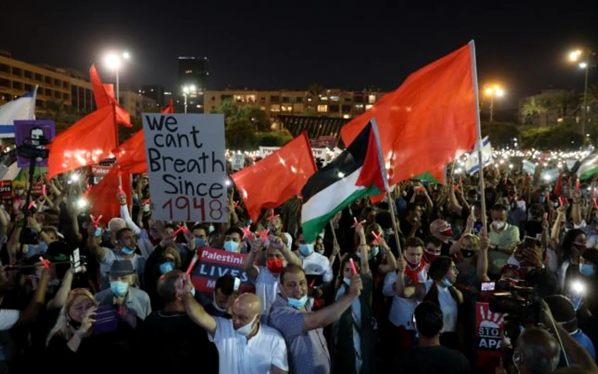 Proteste Tel AviV faţă de anexarea Cisiordaniei FOTO EPA-EFE