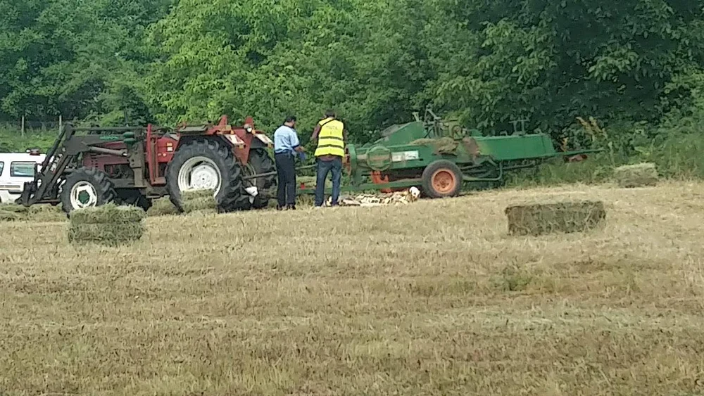 Ca pe vremea lui Moromete. Un bărbat a murit după ce a fost prins și zdrobit într-o balotieră