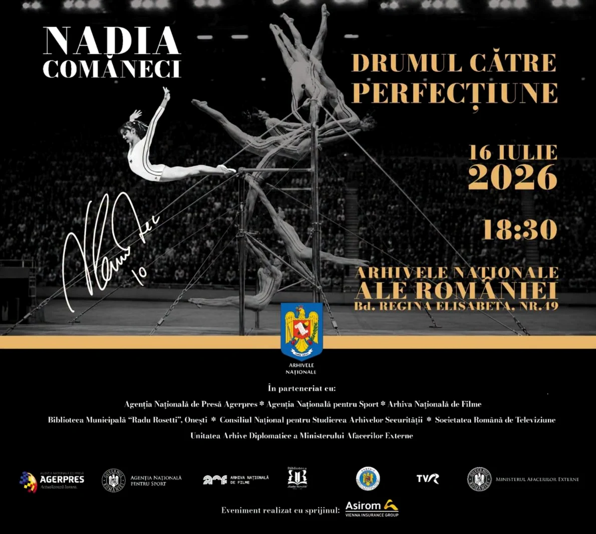 Vernisajul expoziției „Nadia Comăneci – Drumul către perfecțiune”, la Arhivele Naționale ale României