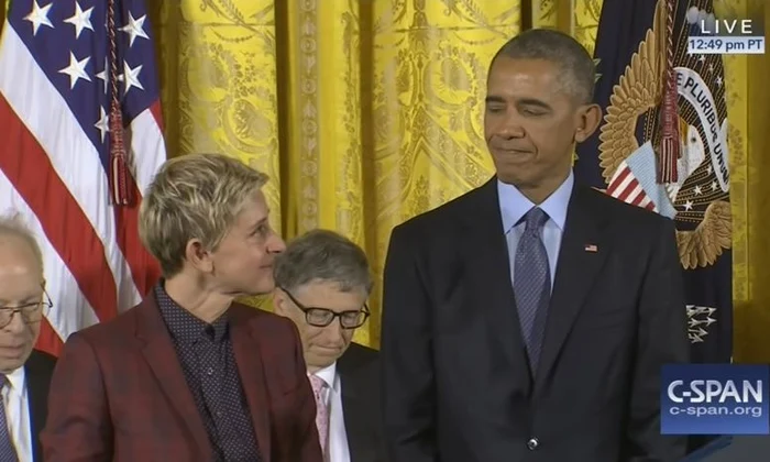 Ellen DeGeneres premiata de Obama jpeg