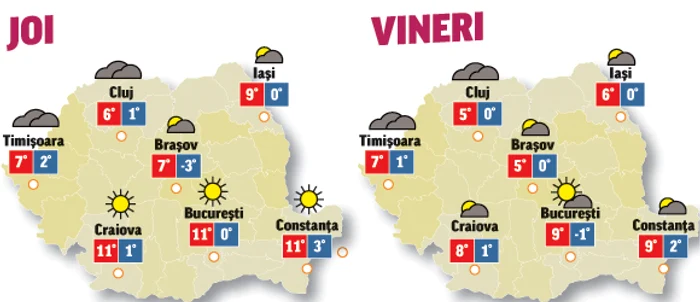 Prognoza meteo pentru următoarele două zile anunță că vom avea un Crăciun cu temperaturi de toamnă