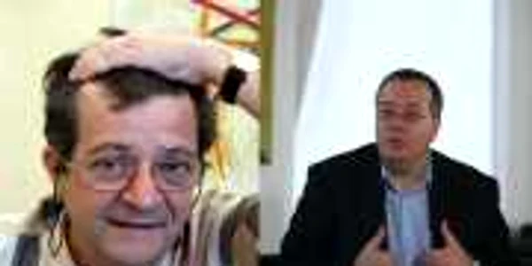 Cristian Sima (stânga) şi Bogdan Chirieac