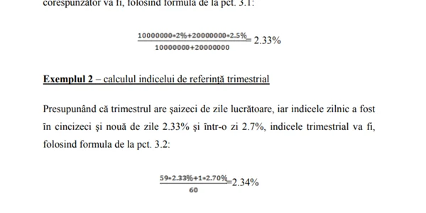 indice credite exemple calcul