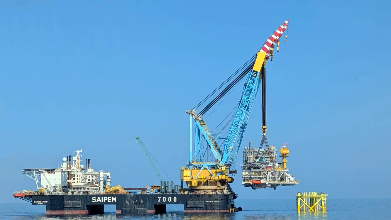 „Neptun Alpha” a fost instalată în Marea Neagră. FOTO FB OMV Petrom