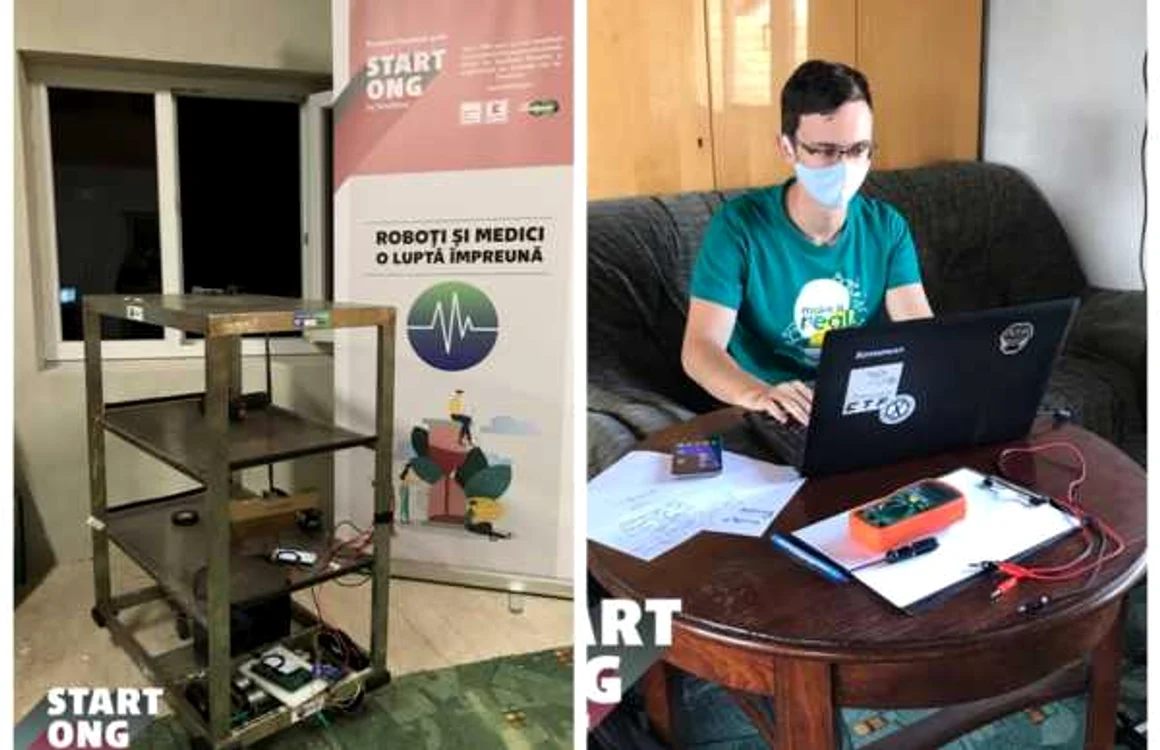 Robotul construit de tinerii din Alba Iulia. Foto: Asociaţia XEO