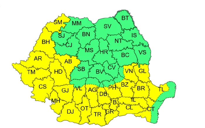 avertizare cod galben 6 august 2022