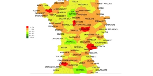 harta vaccinării olt