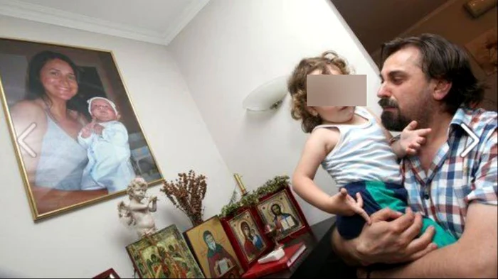 Petru Mircea împreună cu fiul lui şi al artistei