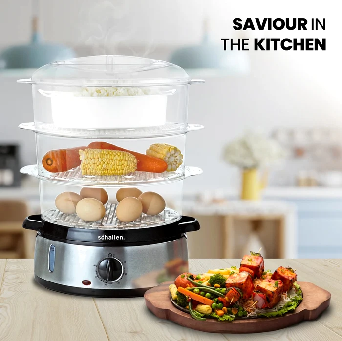 Aparat electric de gătit cu aburi Sursă Schallen com jpg