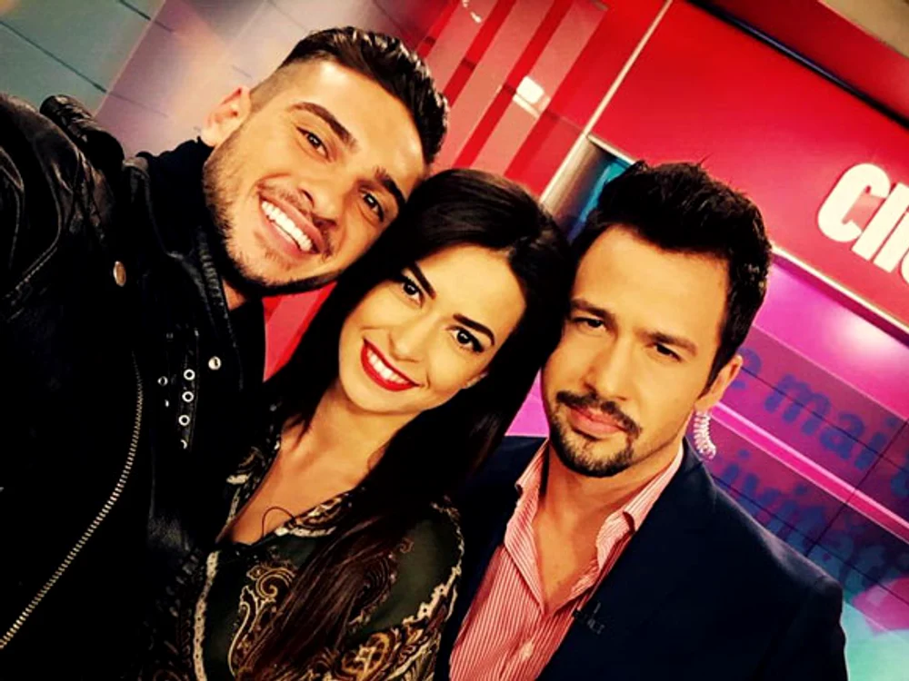 Dorian Popa în platoul emisiunii Click! alături de Diana Bart şi Alex Constantin