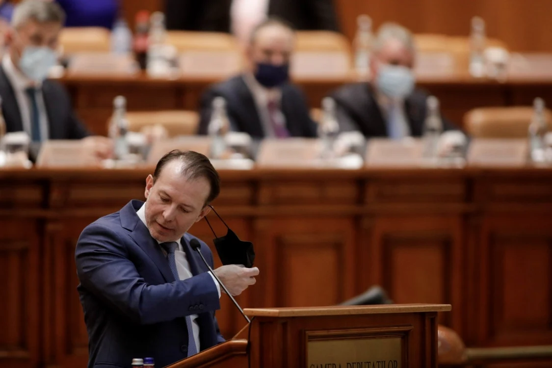 Premierul Florin Cîţu în Parlament FOTO Inquam Photos / George Calin