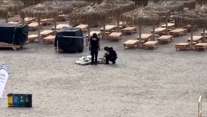 Alertă în Olimp: O posibilă dronă a fost găsită pe plajă. Obiectivul a fost detonat de geniști