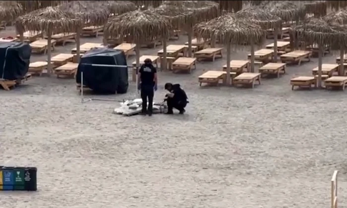 Alertă în Olimp: O posibilă dronă a fost găsită pe plajă. Obiectivul a fost detonat de geniști