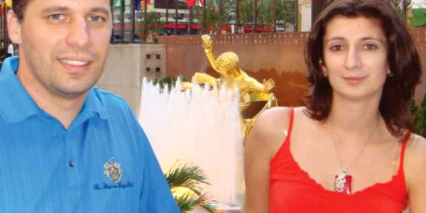 Daniel Cristea şi Ramona  Nădăşan, la Rockeffeler Center NY