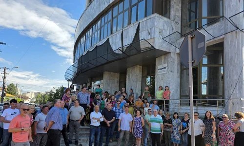 protest spontan al sindicalistilor din finante FOTO FB SindFest