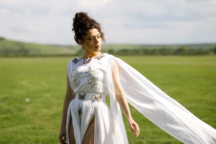 Eugenia Nicolae la filmarile videoclipului