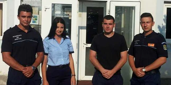 Cei patru viitori ofiţeri jandarmi de la Galaţi FOTO IJJ Galaţi