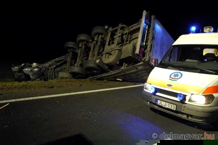 Accident cumplit pe autostrada Szeged-Mako www.delmagyar.hu