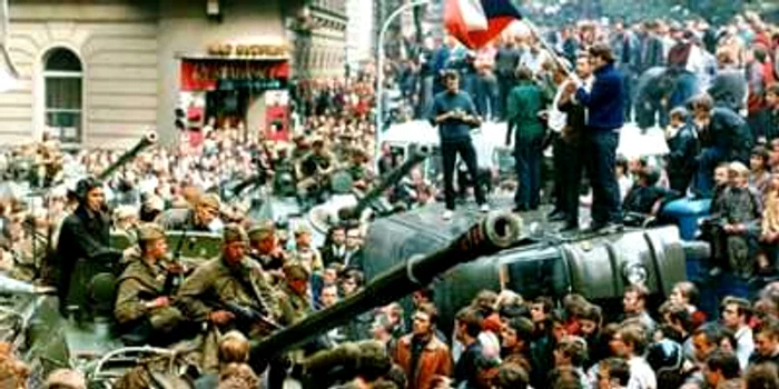 Tancurile sovietice în Praga, în 21 august 1968
