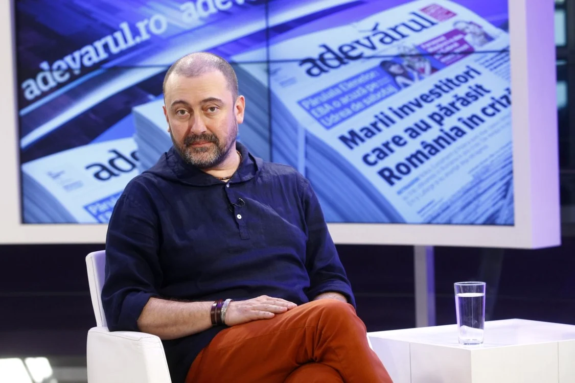 Cătălin Ştefănescu, în studioul Adevărul Live FOTO David Muntean