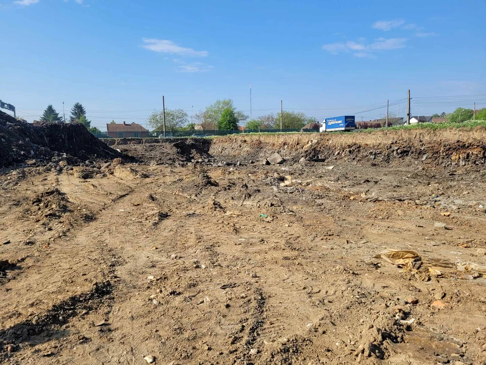 Șantierul stadionului Eroii Timișoarei FOTO Druckeria