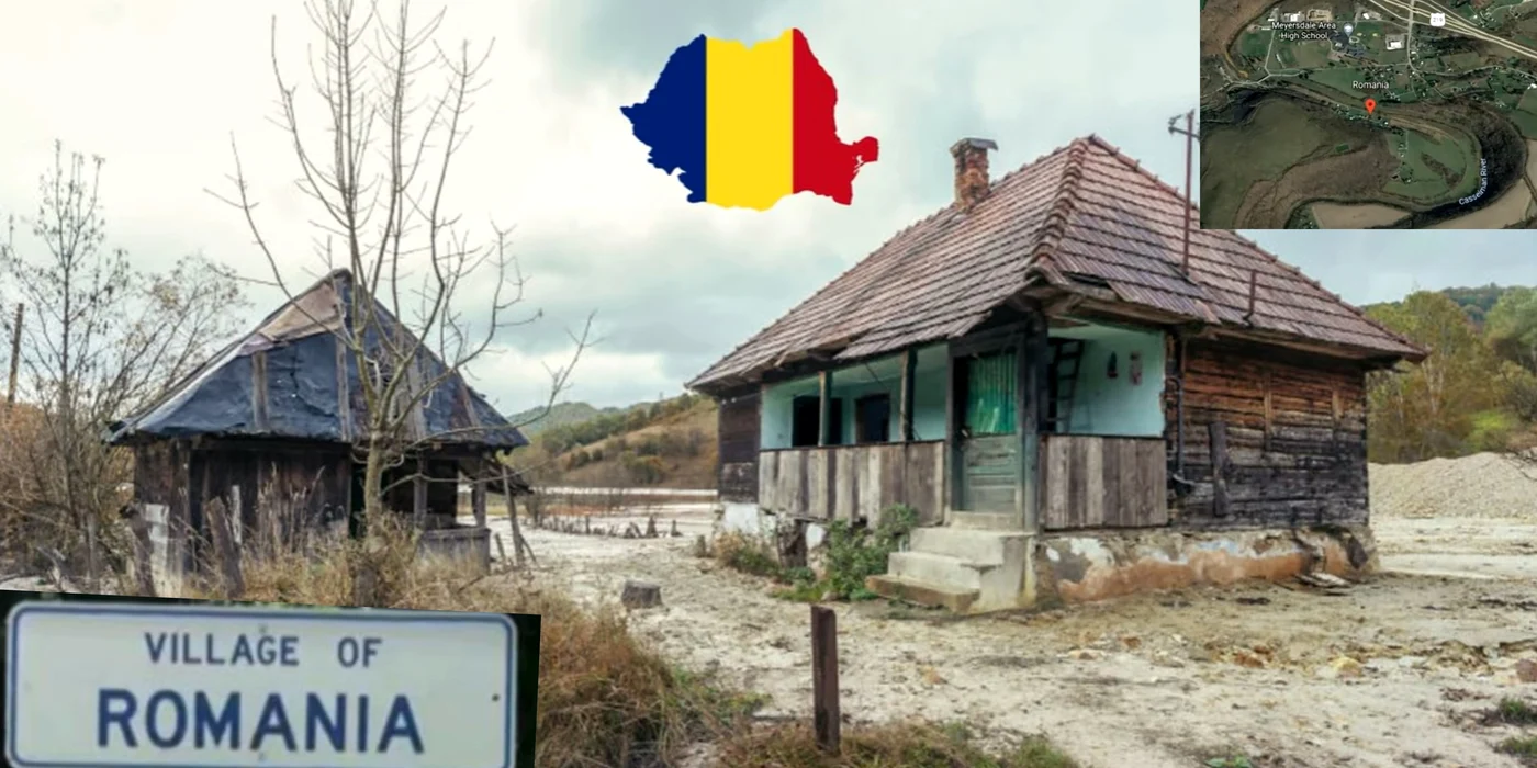 Cum arată satul România din SUA / foto: colaj captură video