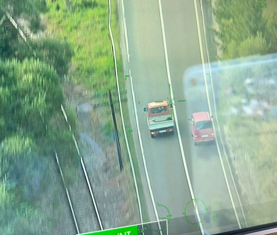 Imaginile cu șoferii care depășeau neregulamentar, văzuți din elicopter FOTO IPJ Maramureș