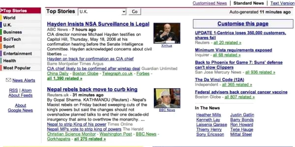 Ştirile de pe Google News sunt, de multe ori, preluate ilegal de mii de site-uri