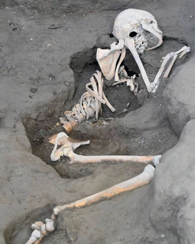 Noi victime ale erupției Vezuviului, descoperite de arheologi (© Facebook / Pompeii - Parco Archeologico)