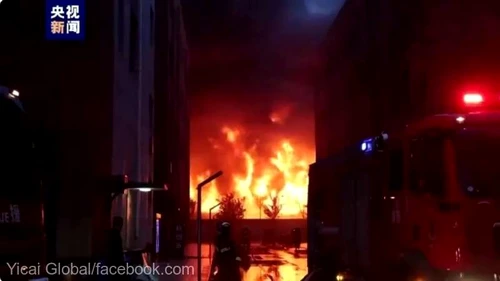 Incendiu la o fabrică din China / Foto: Yicai Global/Facebook