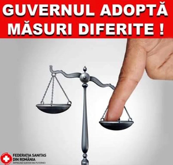 Federatia Sanitas amenință cu declanșarea conflictului colectiv de munca - Foto Facebook