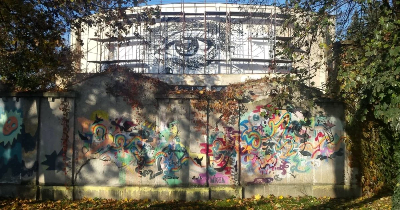 Lucrarea lui Vhils de la Timişoara FOTO Ştefan Both