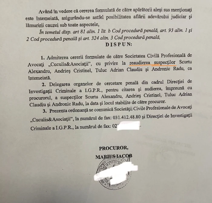 Decizia de reaudiere a șefilor din Poliție FOTO Adevărul