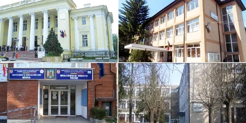 Sentinţă judecătorească privind hotărârea ISJ Vâlcea privind desfiinţarea unor licee Foto colaj cu instituţiile implicate