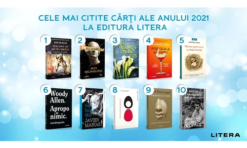 Cele mai citite cărți ale anului 2021 la Editura Litera jpeg