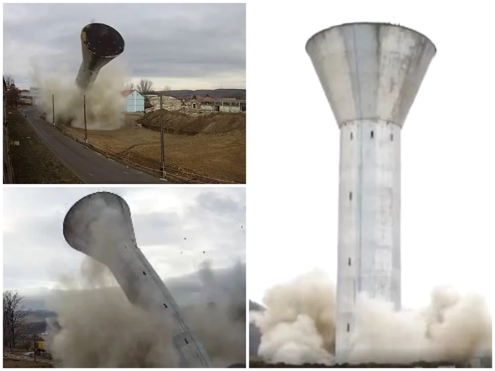 Demolarea turnului de apă a avut loc la sfârşitul anului trecut