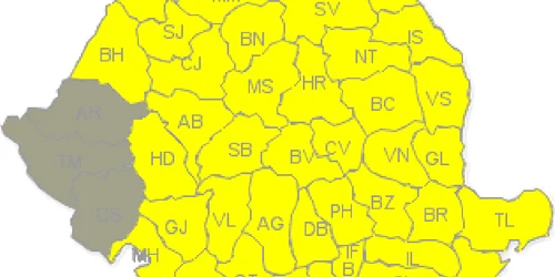 Satu Mare: Cod galben de ploi şi vijeli şi la Satu Mare