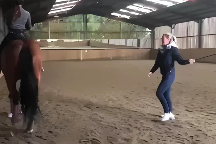 Charlotte Dujardin, surprinsă în timp ce lovea calul. Captură YouTube