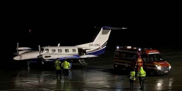 pacient ars transportat la viena. foto arhiva personala