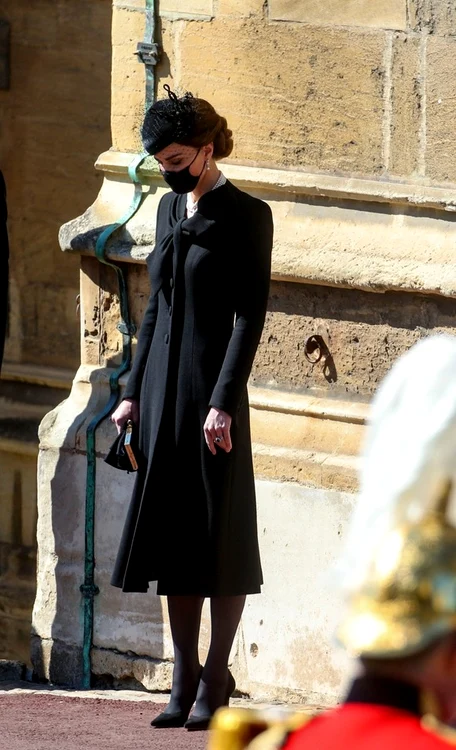 Kate Middleton, la funeraliile prințului Philip, sâmbătă, 17 aprilie foto: Profimedia