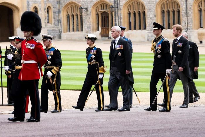 Regele Charles, Prințesa Anne, Andrew Mountbatten Windsor, Prințul William, Prințul Harry, Prințul Edward   GettyImages 1243365975 jpg