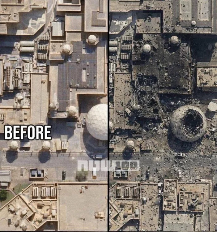 Radar american distrus în Qatar/FOTO:X