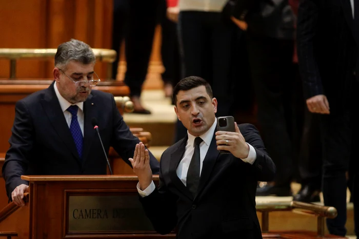 George Simon și Marcel Ciolacu, în Parlament. FOTO arhivă Inquam Photos / George Călin