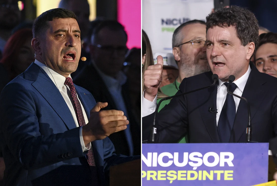 George Simion și Nicușor Dan FOTO: Colaj