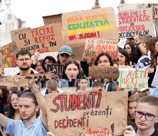 Studenții protestează FOTO: ANOSR/FB